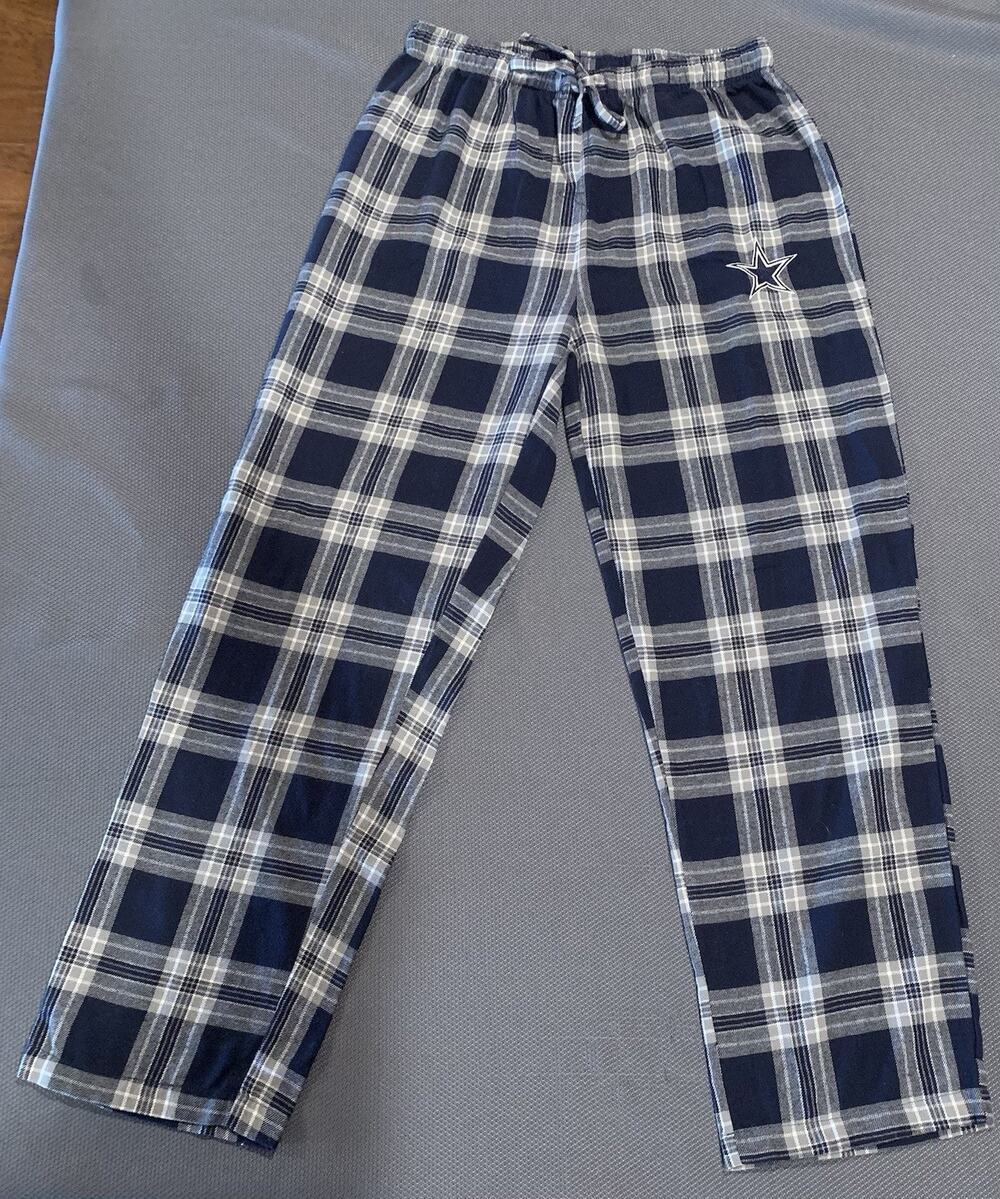 Dallas Cowboys NFL Apparel Mens Unisex Sleepwear Plaid Pajama Pants Size M